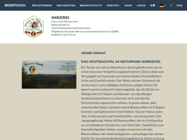 Imkerei Franz-Josef Münstermann - Nordrhein-Westfalen in Stolberg