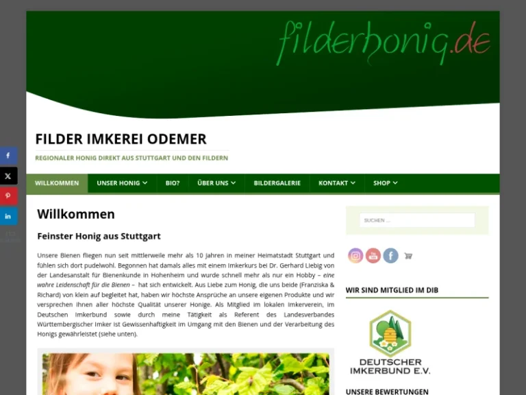 filderhonig.de – Imkerei Odemer - Baden-Württemberg in Neuhausen auf den Fildern