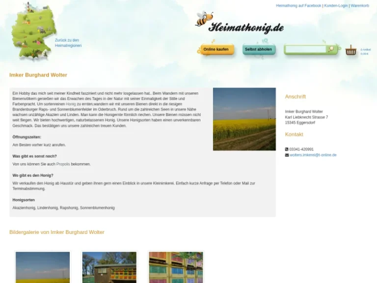 Imker Burghard Wolter - Brandenburg in Petershagen/Eggersdorf