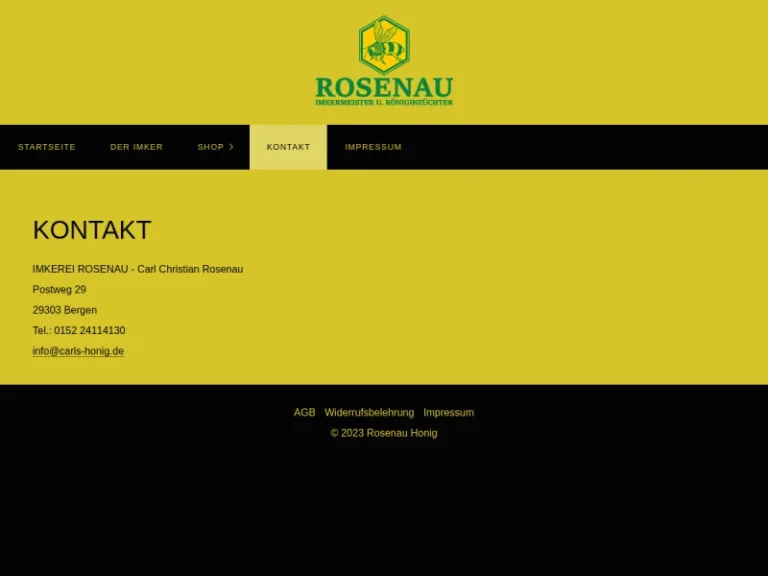 Imkerei Rosenau Hohnberg - Niedersachsen in Bergen