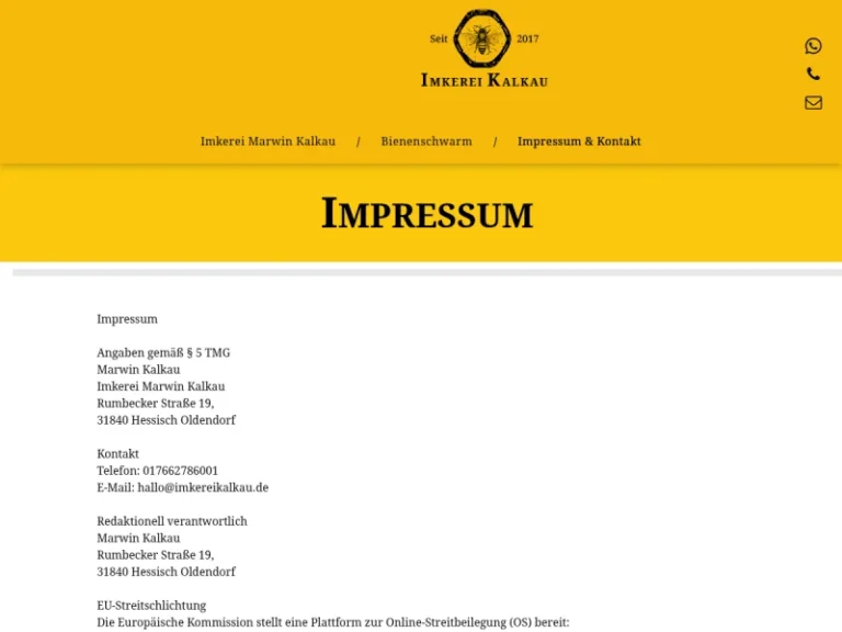 Imkerei Marwin Kalkau - Niedersachsen in Hessisch Oldendorf
