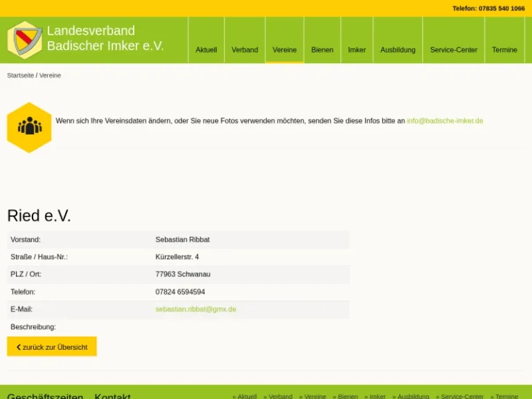 Imkerverein Ried e.V. - Baden-Württemberg in Schwanau