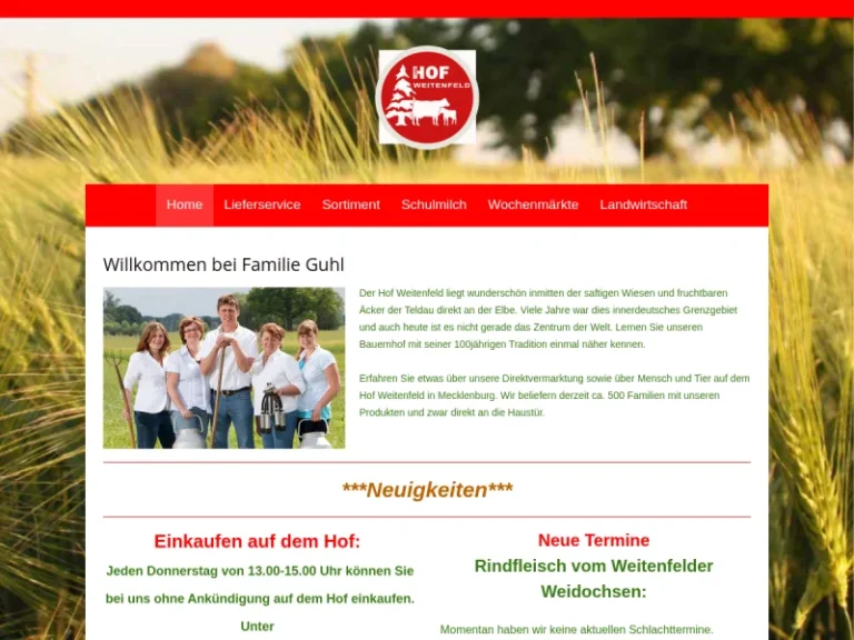 Hof Weitenfeld Peter Guhl - Mecklenburg-Vorpommern in Teldau