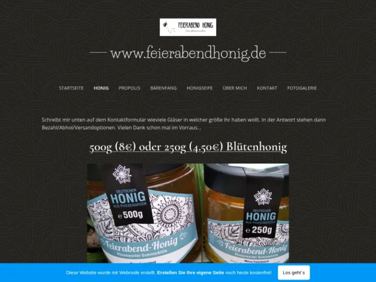 Feierabend Honig – Honig aus Phiesewarden - Niedersachsen in Nordenham