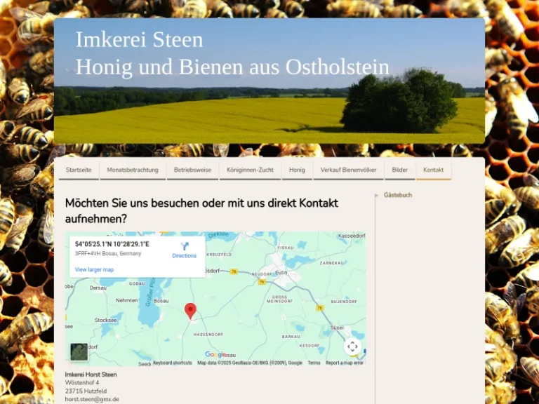 Imkerei Steen Honig und Bienen aus Ostholstein - Schleswig-Holstein in Bosau