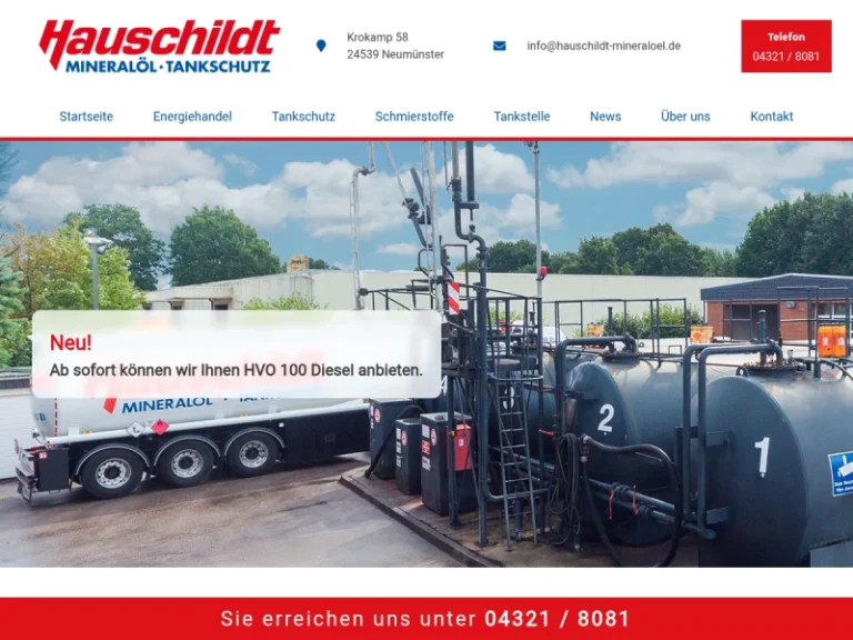 Hauschildt Mineralöl-Tankschutz GmbH - Schleswig-Holstein in Neumünster