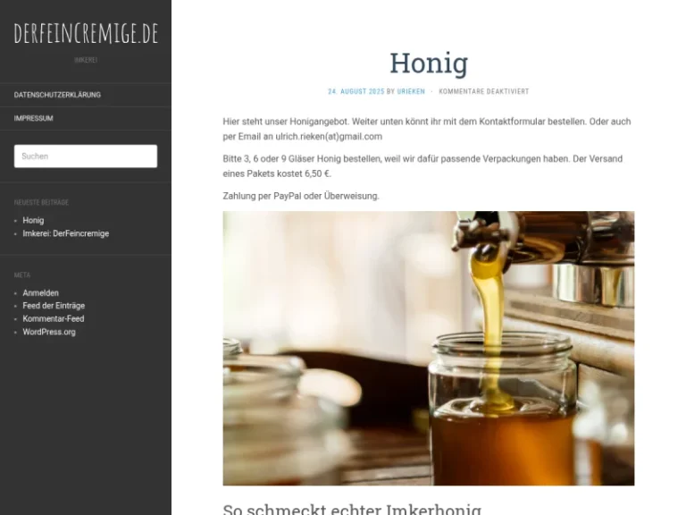 Imkerei Der Feincremige, Marion & Ulrich Rieken - Niedersachsen in Riede