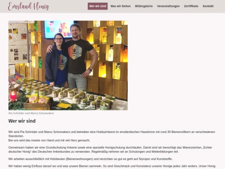 Imkerei Marco Schomakers & Pia Schröder - Niedersachsen in Haselünne