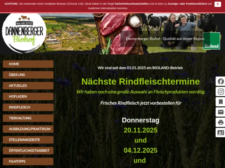 Dannenberger Biohof, Firmensitz der Produktivgesellschaft Dannenberg mbH - Brandenburg in Falkenberg