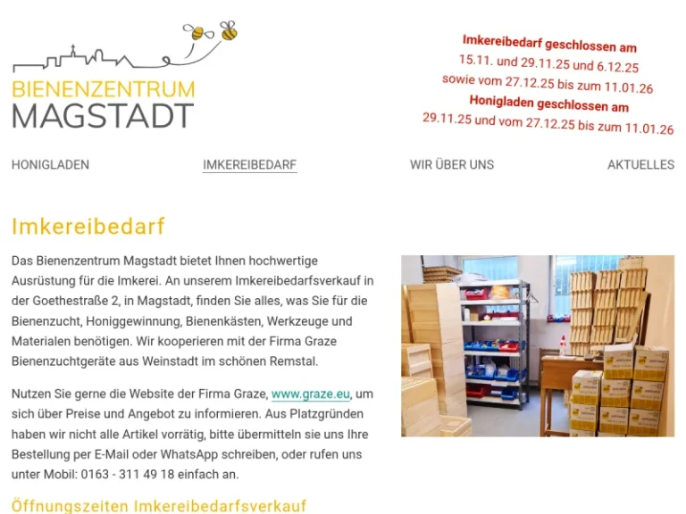 Imkereibedarf Bienenzentrum Magstadt - Baden-Württemberg in Magstadt