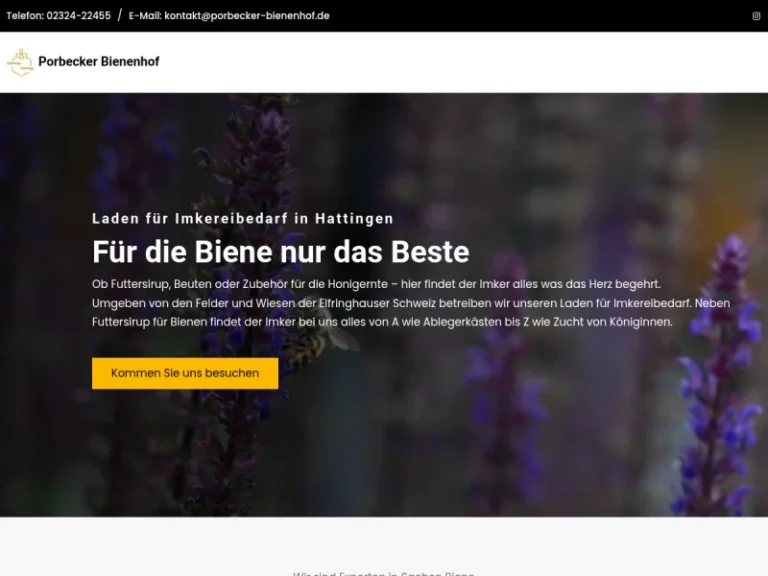 Porbecker Hof Imkereibedarf & Futtersirup - Nordrhein-Westfalen in Hattingen