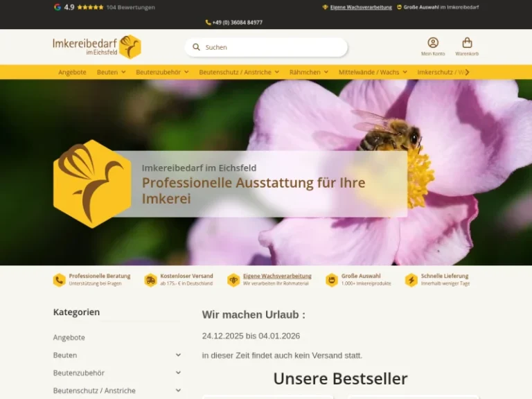 Imkereibedarf im Eichsfeld GmbH - Thüringen in Geisleden