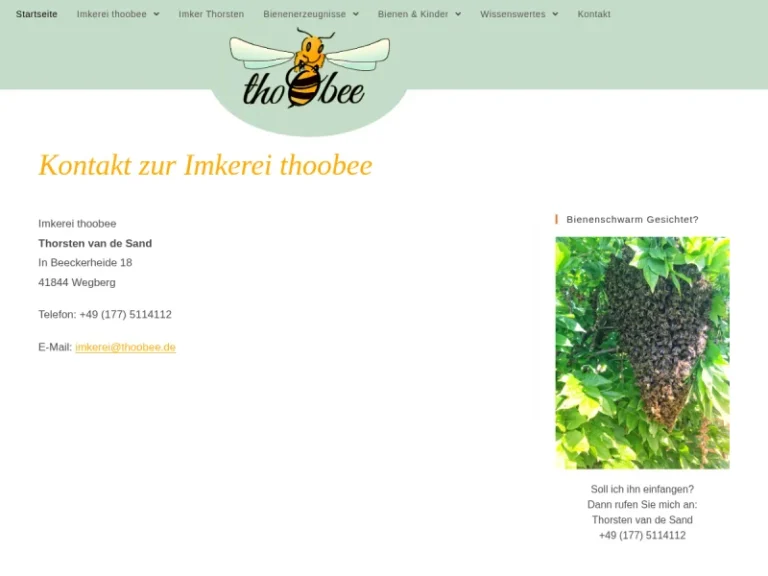 Imkerei thoobee - Nordrhein-Westfalen in Wegberg