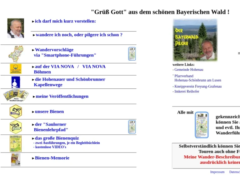 Imker, Pilgerwegbegleiter, Autor - Bayern in Hohenau
