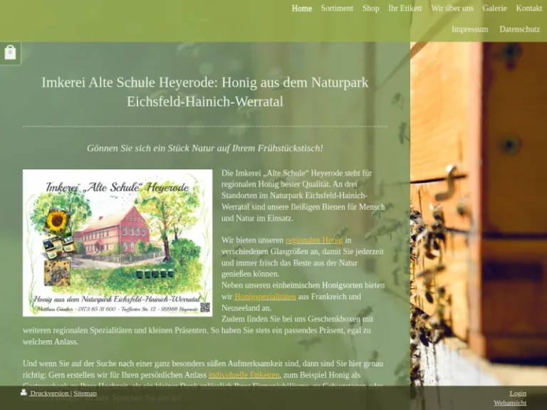 Imkerei Alte Schule Heyerode - Thüringen in Heyerode