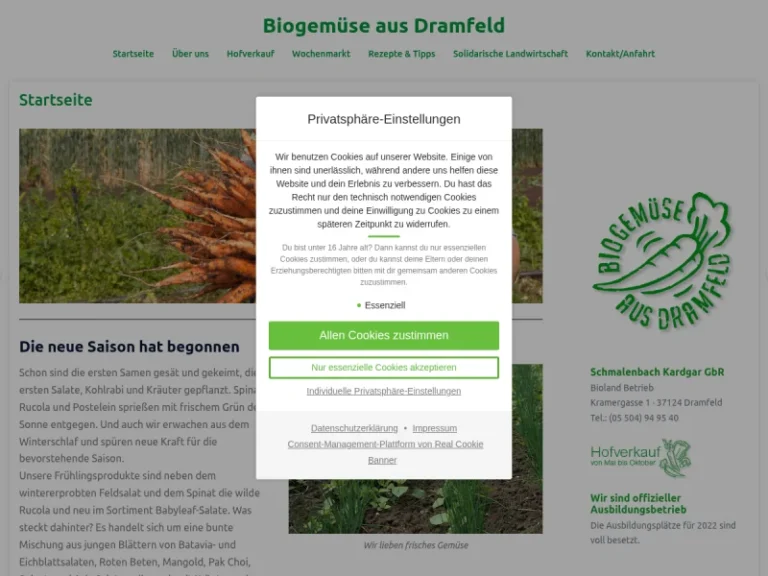 Biolandbetrieb Claudia Schmalenbach & Nasser Kardgar - Niedersachsen in Rosdorf