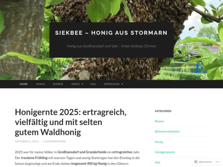 Siekbee – Honig aus Stormarn - Schleswig-Holstein in Großhansdorf