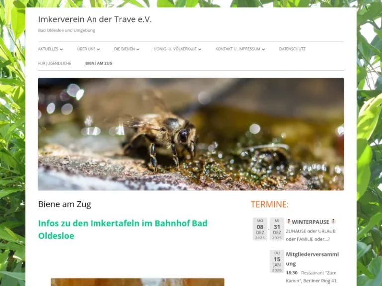 Biene am Zug - Schleswig-Holstein in Bad Oldesloe