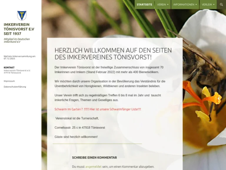 Imkerverein Tönisvorst e.V. - Nordrhein-Westfalen in Tönisvorst