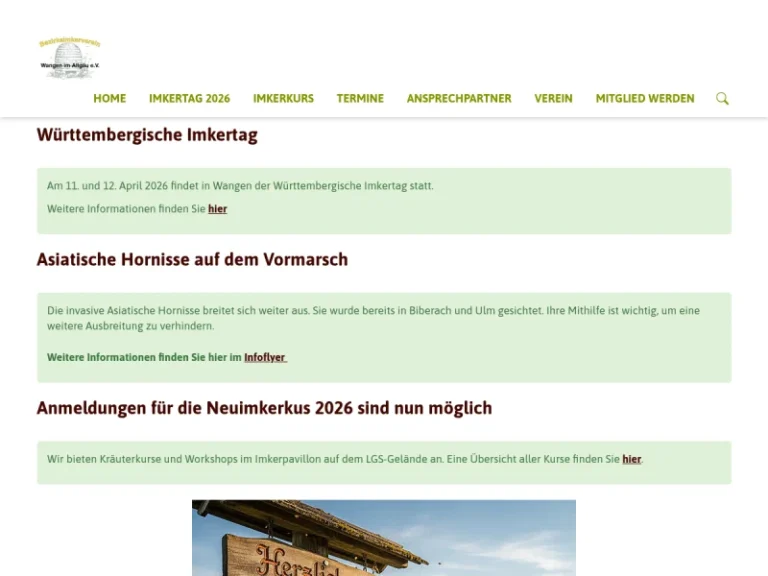 Imkerverein Wangen – Lehrbienenstand - Baden-Württemberg in Argenbühl