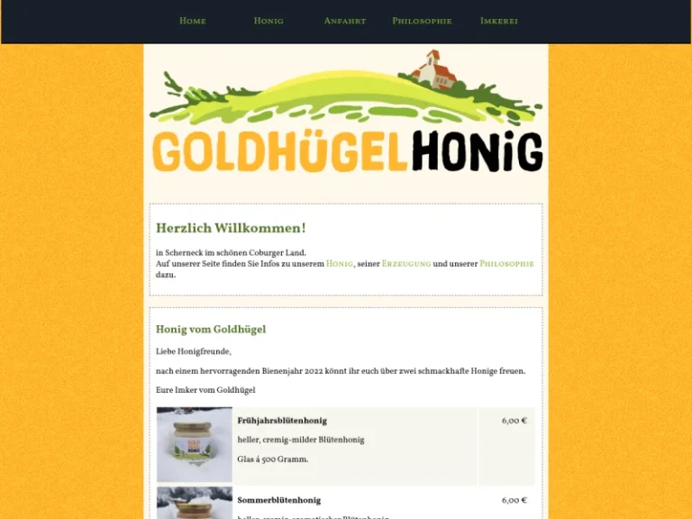 GOLDHÜGELHONIG - Bayern in Untersiemau