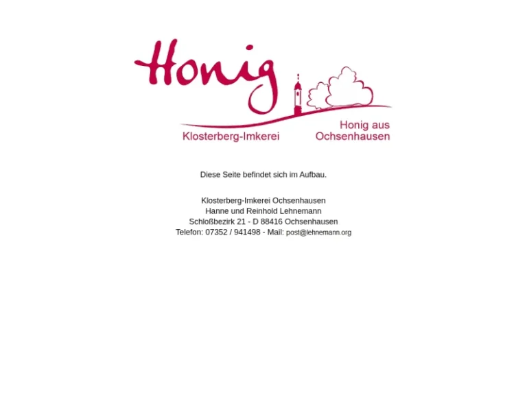 Klosterberg-Imkerei Lehnemann - Baden-Württemberg in Ochsenhausen