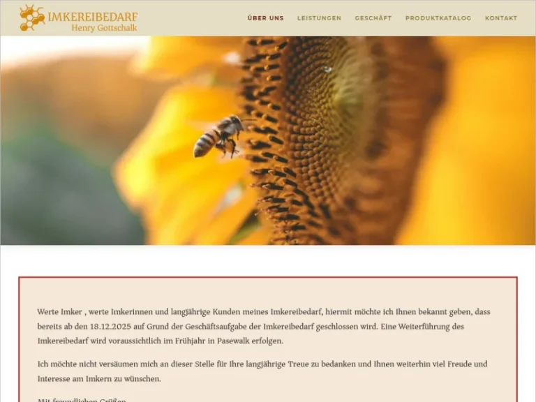 Imkereibedarf Gottschalk - Mecklenburg-Vorpommern in Ducherow