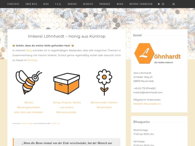 Imkerei Löhnhardt – Neuenrade - Nordrhein-Westfalen in Neuenrade