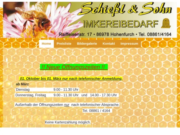 Schiessl & Sohn Imkereibedarf - Bayern in Hohenfurch