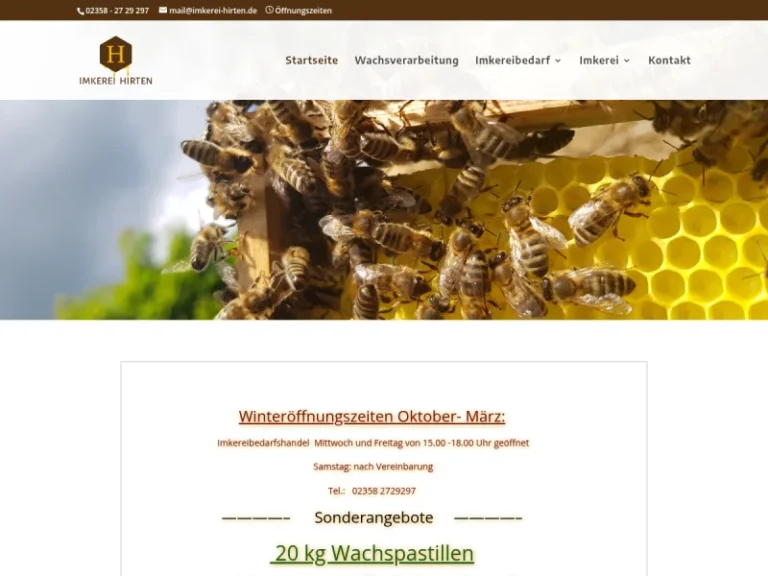 Imkerei Hirten Wachsverarbeitung u. Imkereibedarf - Nordrhein-Westfalen in Meinerzhagen