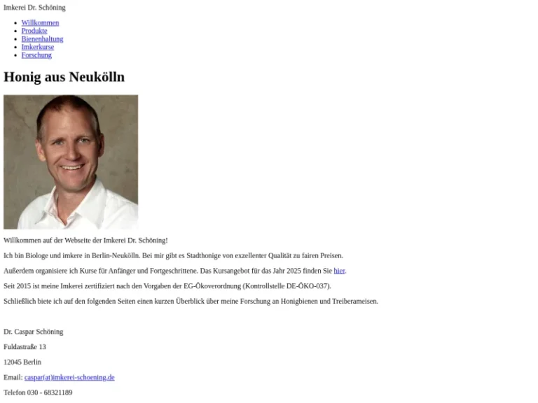 Imkerei Dr. Schöning - Berlin in Berlin
