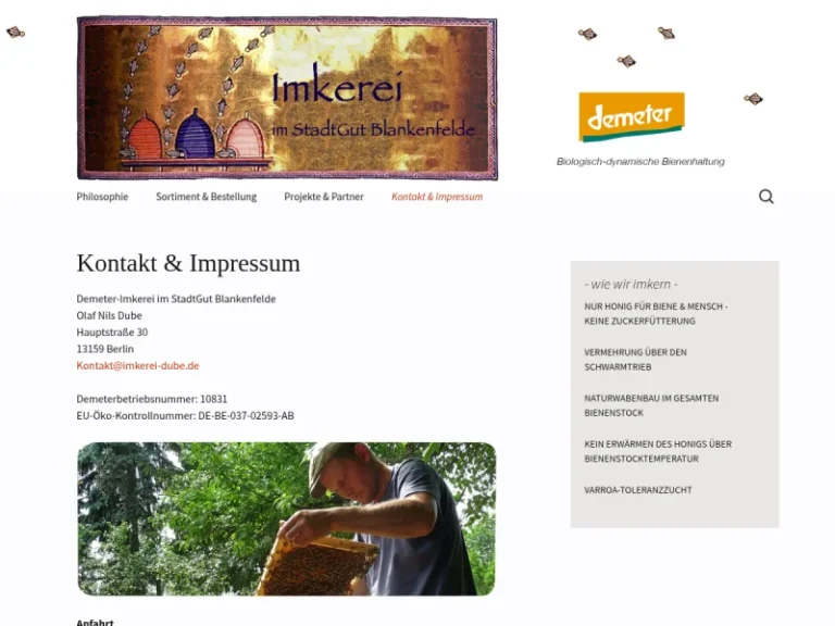 Imkerei im StadtGut Blankenfelde - Berlin in Berlin
