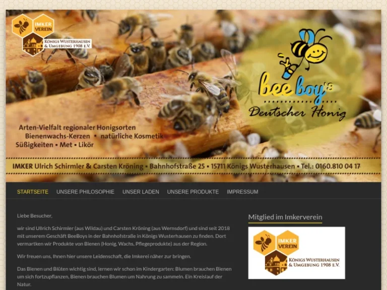 Imkerei, Honig Verkauf „Bee Boy“ - Brandenburg in Königs Wusterhausen