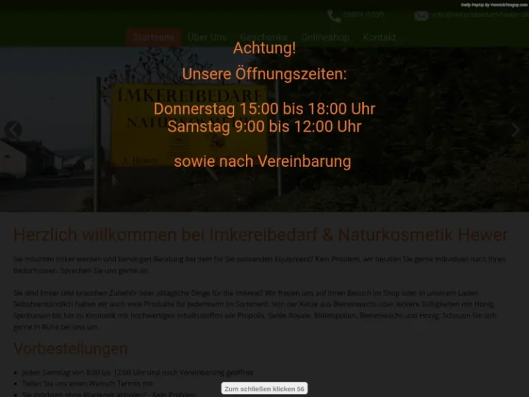 Imkereibedarf & Naturkosmetik Hewer - Saarland in Wadern