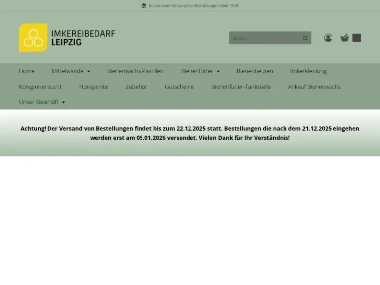 Imkereibedarf Leipzig Bienenfutter - Sachsen in Wiedemar