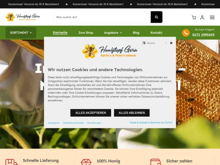 Imkerei Genzel – Ihr Honigtopf in Gera - Thüringen in Gera