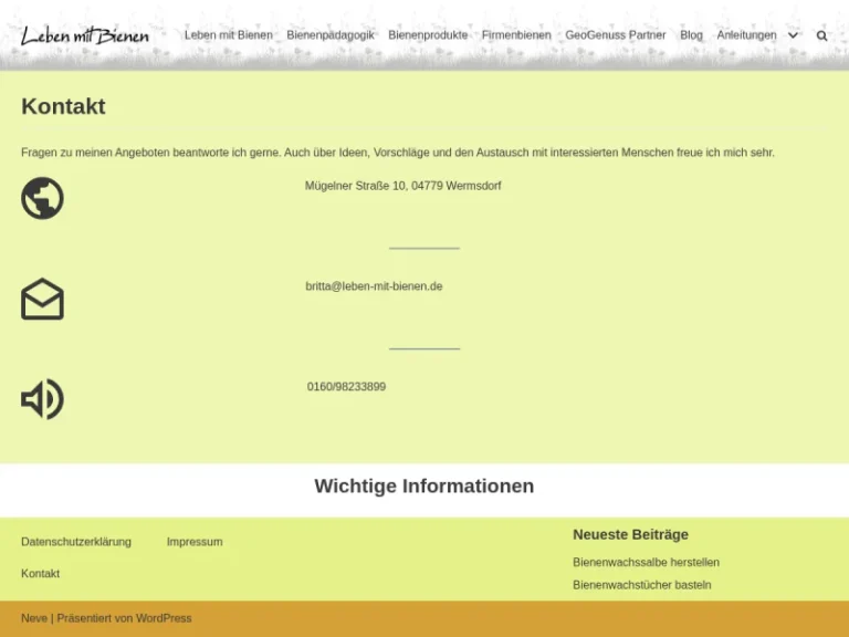 Leben mit Bienen - Sachsen in Wermsdorf