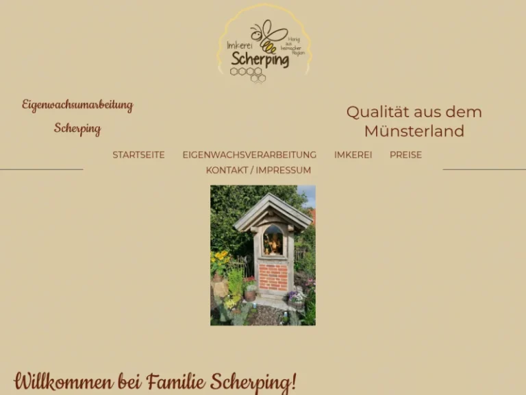 Imkerei Eigenwachsumarbeitung Scherping - Nordrhein-Westfalen in Gronau (Westfalen)