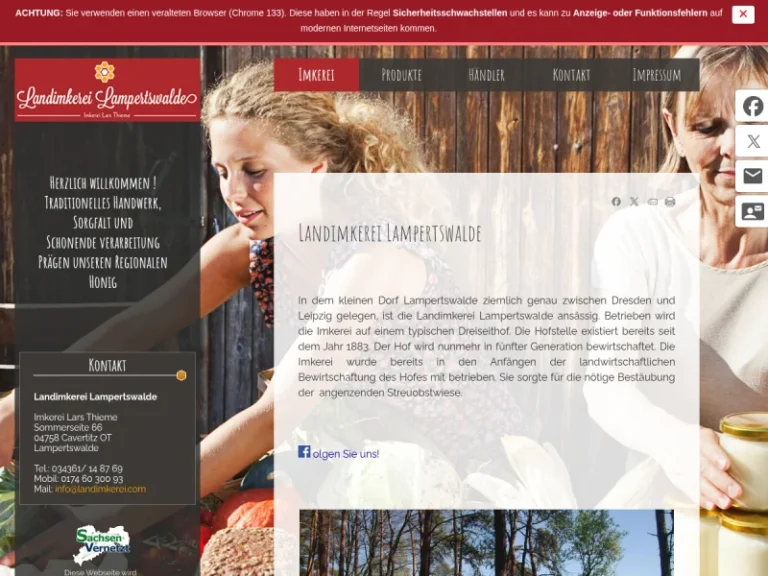Landimkerei Lampertswalde - Sachsen in Cavertitz