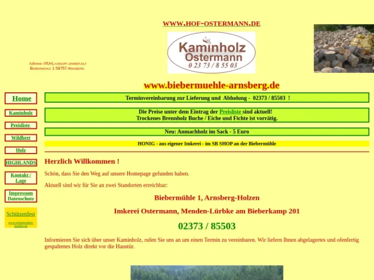 KAMINHOLZ Ostermann und eigene Imkerei - Nordrhein-Westfalen in Arnsberg