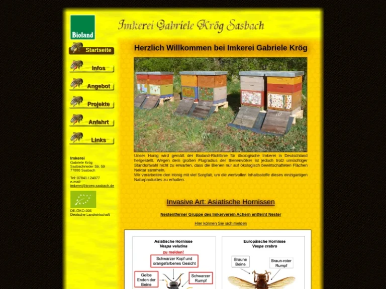 Bioland-Imkerei Krög - Baden-Württemberg in Sasbach