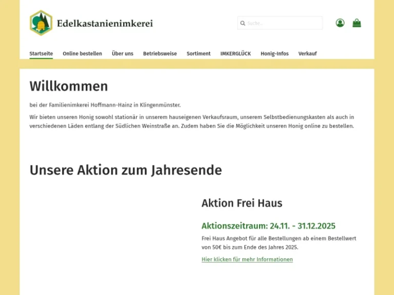 Edelkastanienimkerei - Rheinland-Pfalz in Klingenmünster