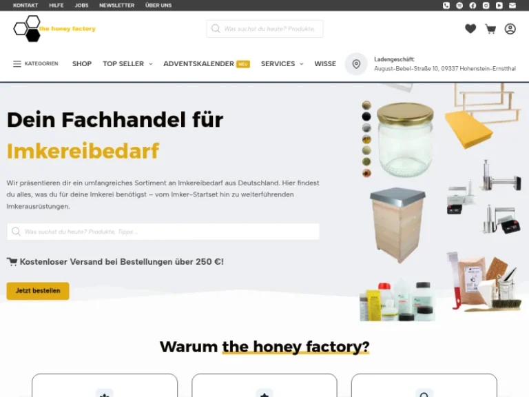 the honey factory Imkereibedarf - Sachsen in Hohenstein-Ernstthal
