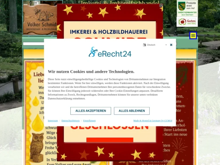 Imkerei und Fachhandel Volker Schmidt - Sachsen in Dippoldiswalde