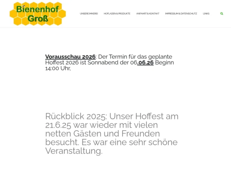 Bienenhof Groß - Thüringen in Bocka