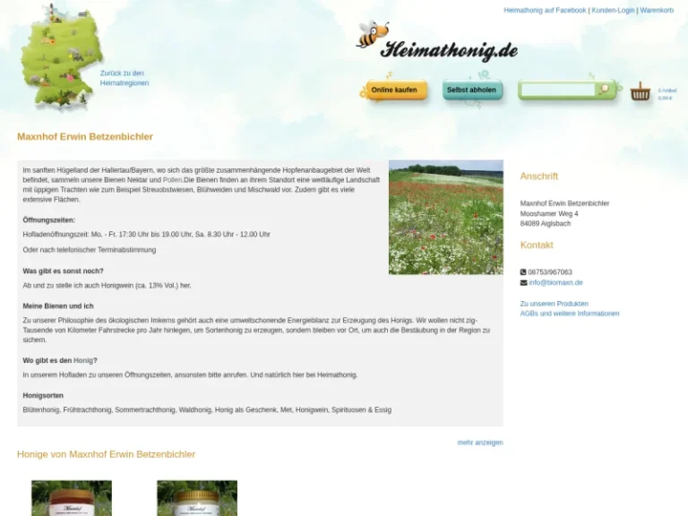 Imkerei Maxnhof - Bayern in Aiglsbach