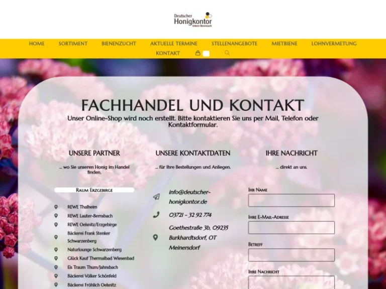 Deutscher Honigkontor - Sachsen in Burkhardtsdorf