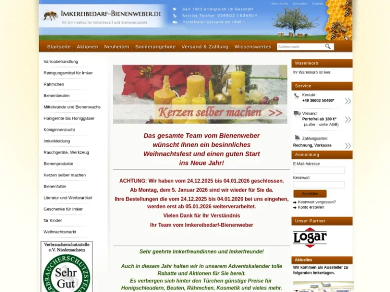 Imkereibedarf – Bienenweber GmbH - Thüringen in Korbußen