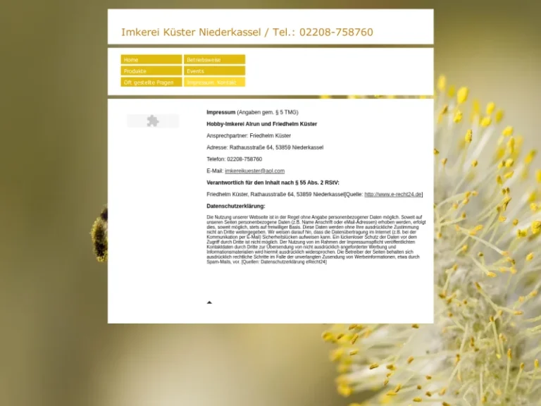 Imkerei Alrun und Friedhelm Küster - Nordrhein-Westfalen in Niederkassel