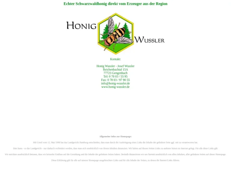 Honig Wussler - Baden-Württemberg in Gengenbach